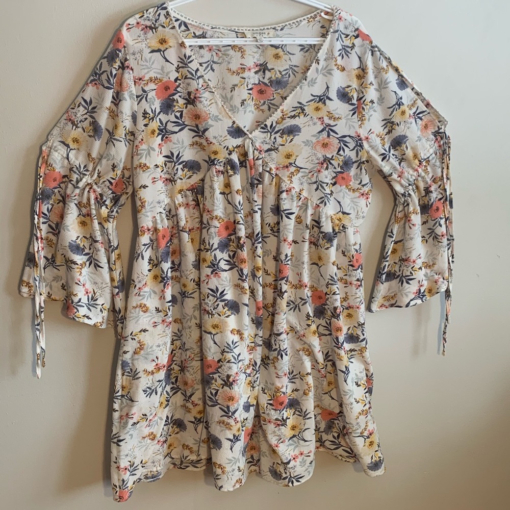 Umgee+ White Floral Dress Size 1XL